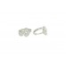 Fashion Hoop Bali Earrings White metal Gold curve design Zircon Stones